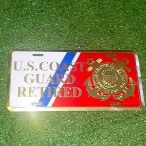 US Coast Guard Retired License Plate